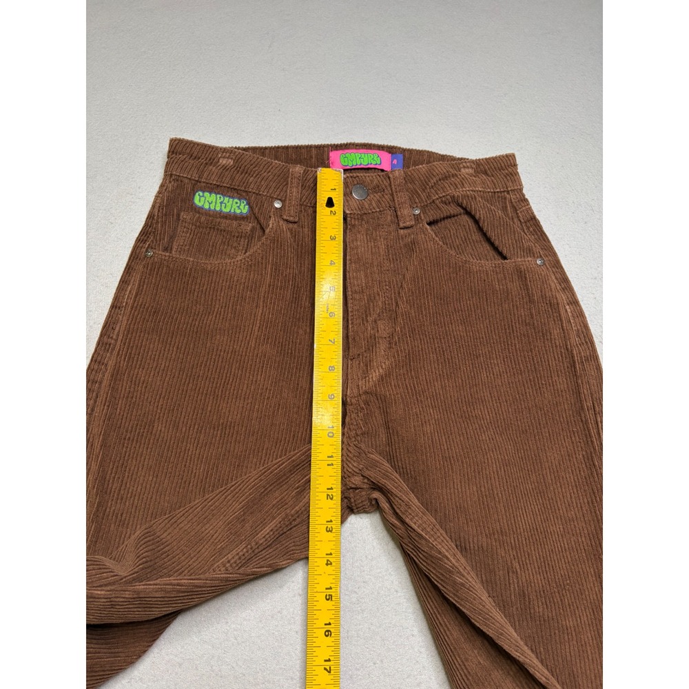 Empyre Corduroy Pants Womens 4 Brown Skate Y2K High Waisted Straight Leg - Picture 8 of 12